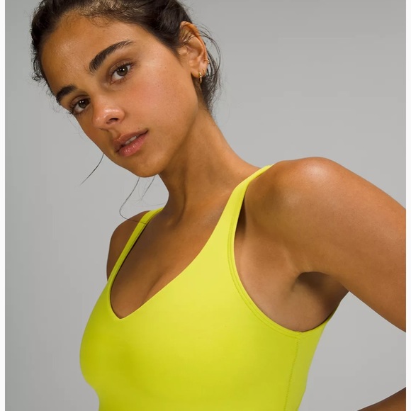 lululemon Women's Align Cropped Tank Top in Yellow Serpentine. Sold out NWT - Picture 2 of 4